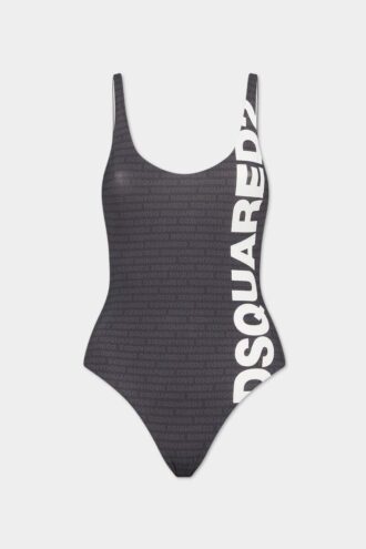 Jednoczęściowy kostium kąpielowy z logo Dsquared2