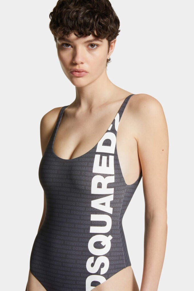 Jednoczęściowy kostium kąpielowy z logo Dsquared2