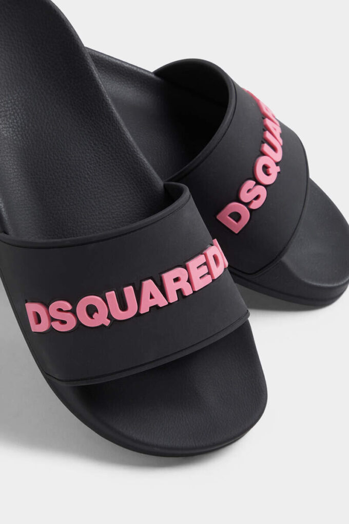 Klapki z logo Dsquared2