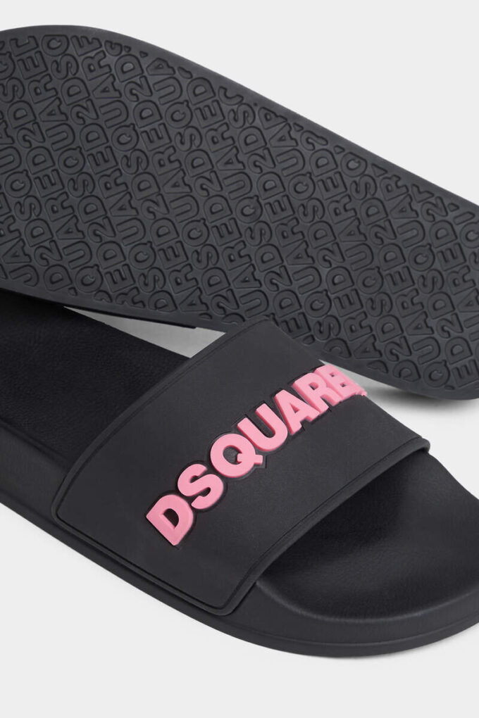 Klapki z logo Dsquared2