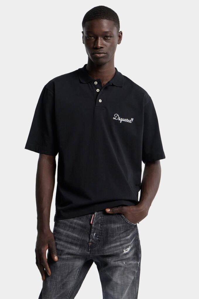 Koszulka polo Dsquared2 w charakterystycznym stylu tenisowym