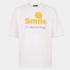 Koszulka Smiley X D2 z efektem sprania i postarzania, luźny krój