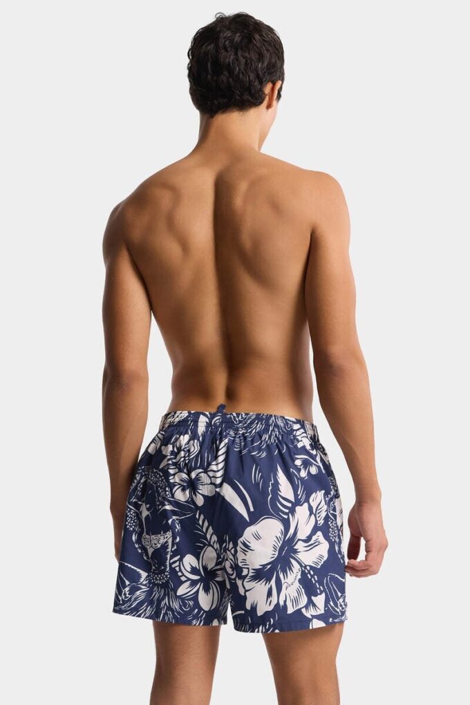 Kąpielówki typu boxer Midi z motywem tańczących kwiatów