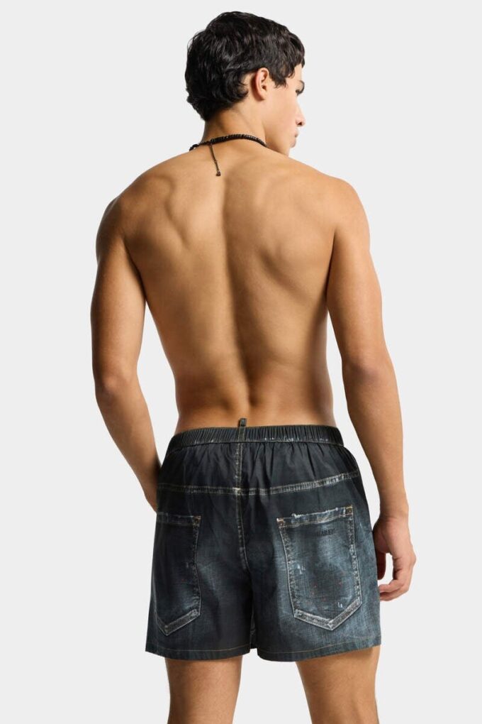 Kąpielówki typu boxer midi z pięcioma kieszeniami Kąpielówki typu boxer midi z pięcioma kieszeniami