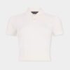 Krótka dzianinowa koszulka polo