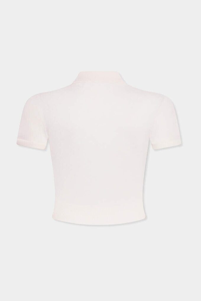 Krótka dzianinowa koszulka polo