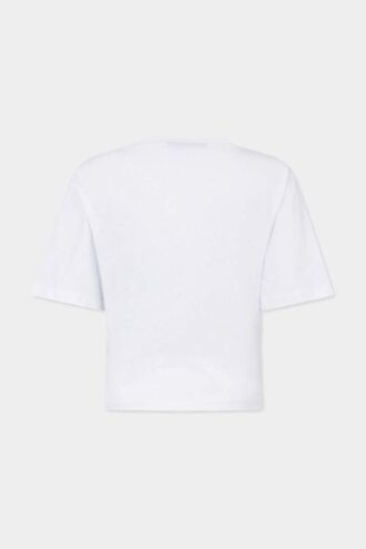 Krótka koszulka Dsquared2 Tape o luźnym kroju