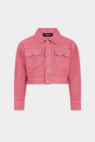 Kurtka jeansowa typu boxy z jeansów oxford