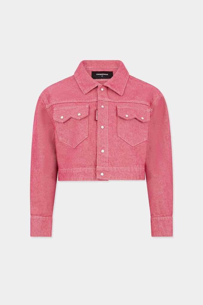 Kurtka jeansowa typu boxy z jeansów oxford Kurtka jeansowa typu boxy z jeansów oxford