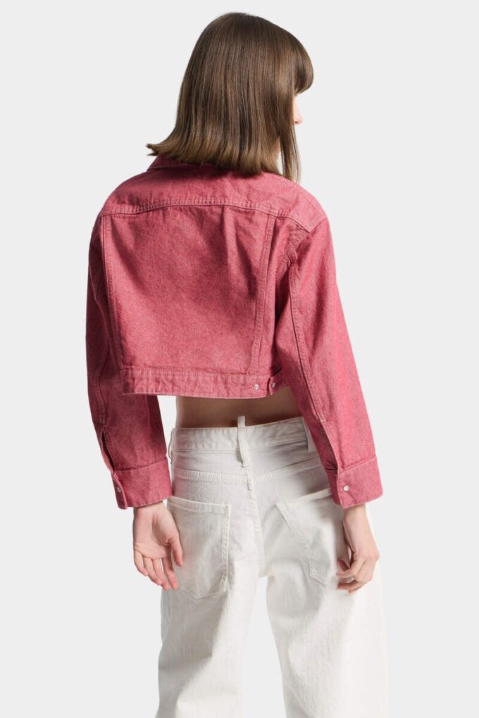 Kurtka jeansowa typu boxy z jeansów oxford Kurtka jeansowa typu boxy z jeansów oxford