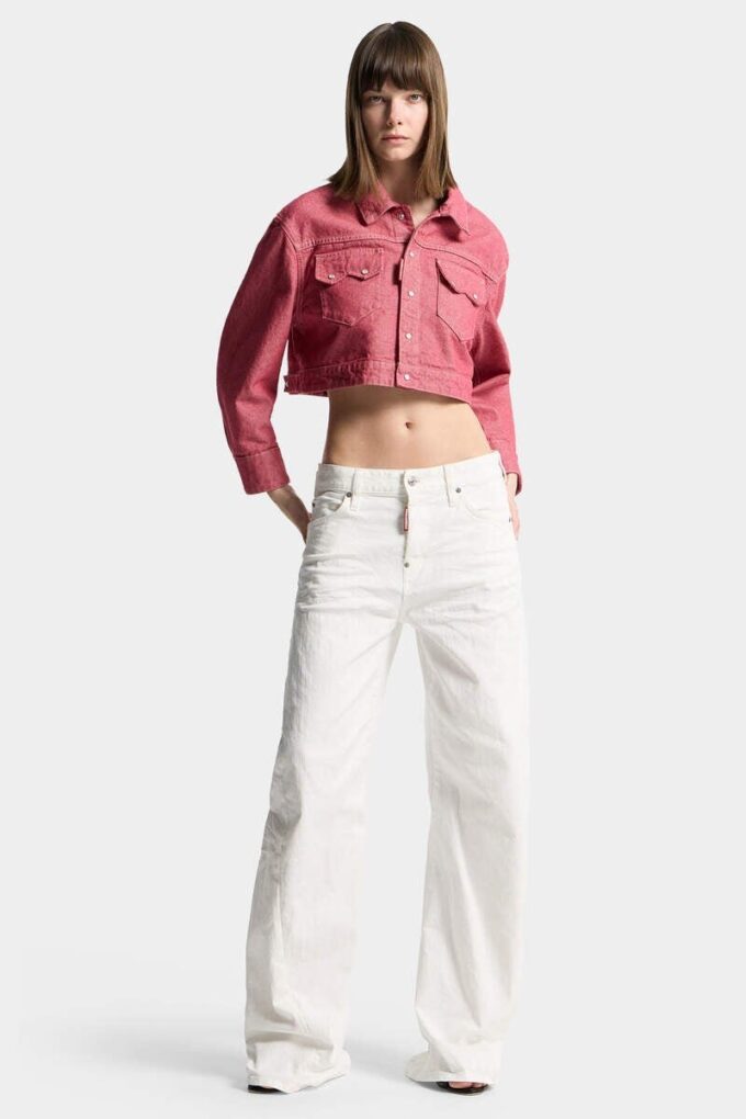 Kurtka jeansowa typu boxy z jeansów oxford Kurtka jeansowa typu boxy z jeansów oxford