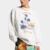 Letnia bluza z okrągłym dekoltem w stylu vintage o luźnym kroju Letnia bluza z okrągłym dekoltem w stylu vintage o luźnym kroju