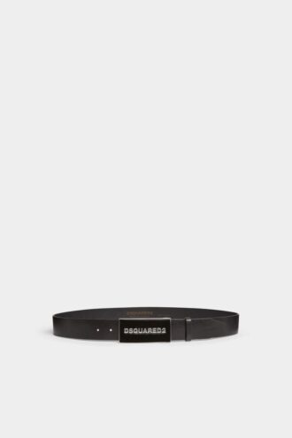 Pasek Dsquared2 z tonową plakietką z logo