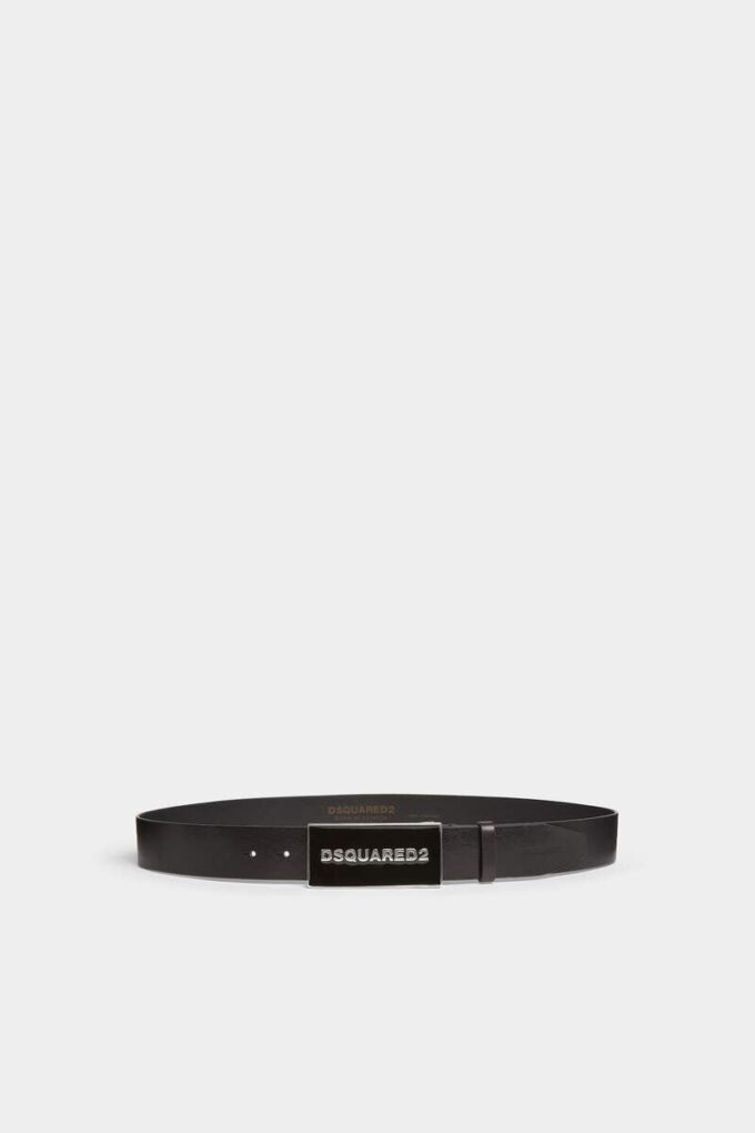 Pasek Dsquared2 z tonową plakietką z logo Pasek Dsquared2 z tonową plakietką z logo