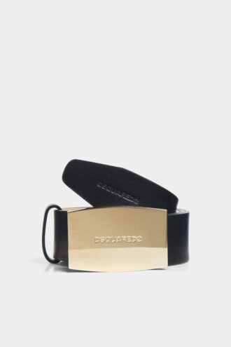 Pasek z plakietką z logo Dsquared2