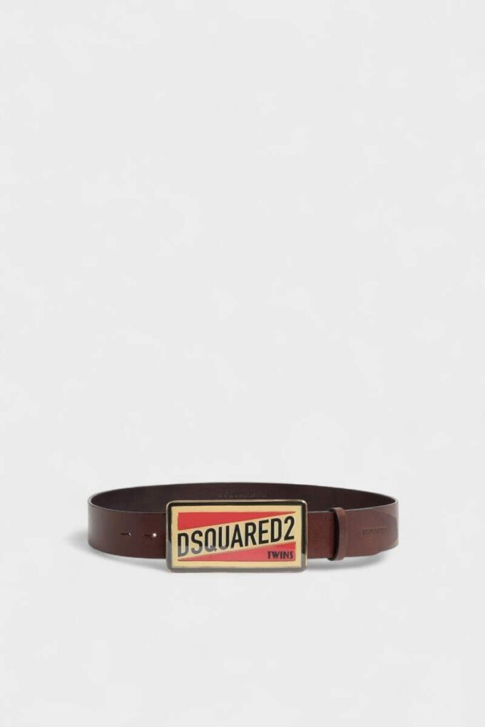 Pasek z plakietką z logo Dsquared2 Pasek z plakietką z logo Dsquared2