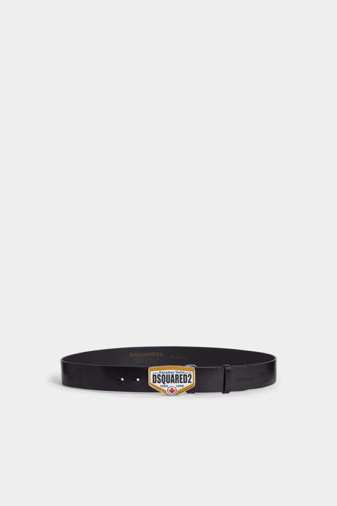 Pasek z plakietką z logo Dsquared2