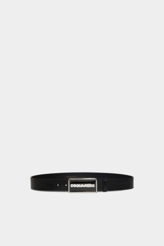 Pasek z plakietką z logo Dsquared2