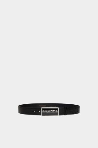 Pasek z plakietką z logo Dsquared2