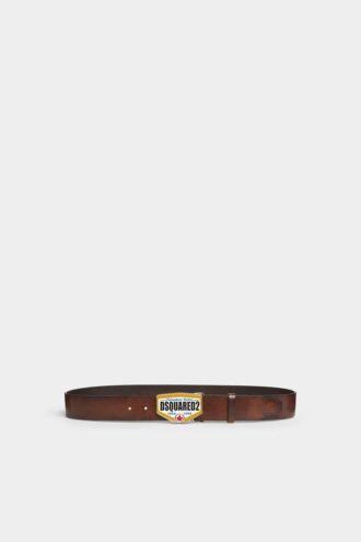 Pasek z plakietką z logo Dsquared2