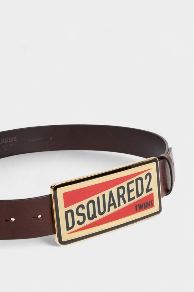 Pasek z plakietką z logo Dsquared2 Pasek z plakietką z logo Dsquared2