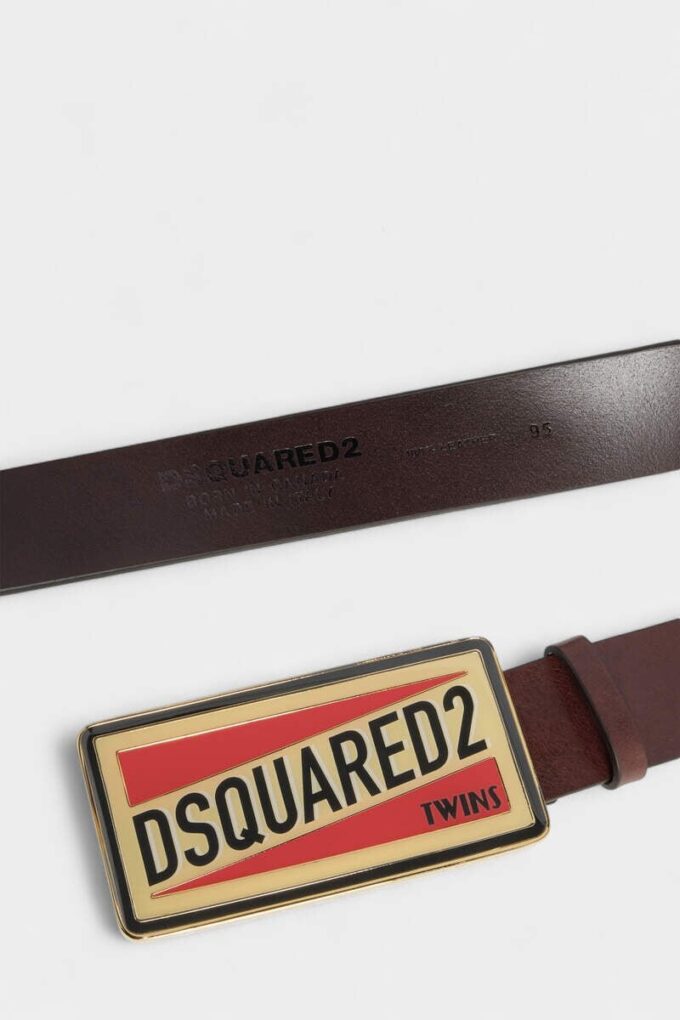 Pasek z plakietką z logo Dsquared2 Pasek z plakietką z logo Dsquared2