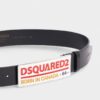 Pasek z plakietką z logo Dsquared2