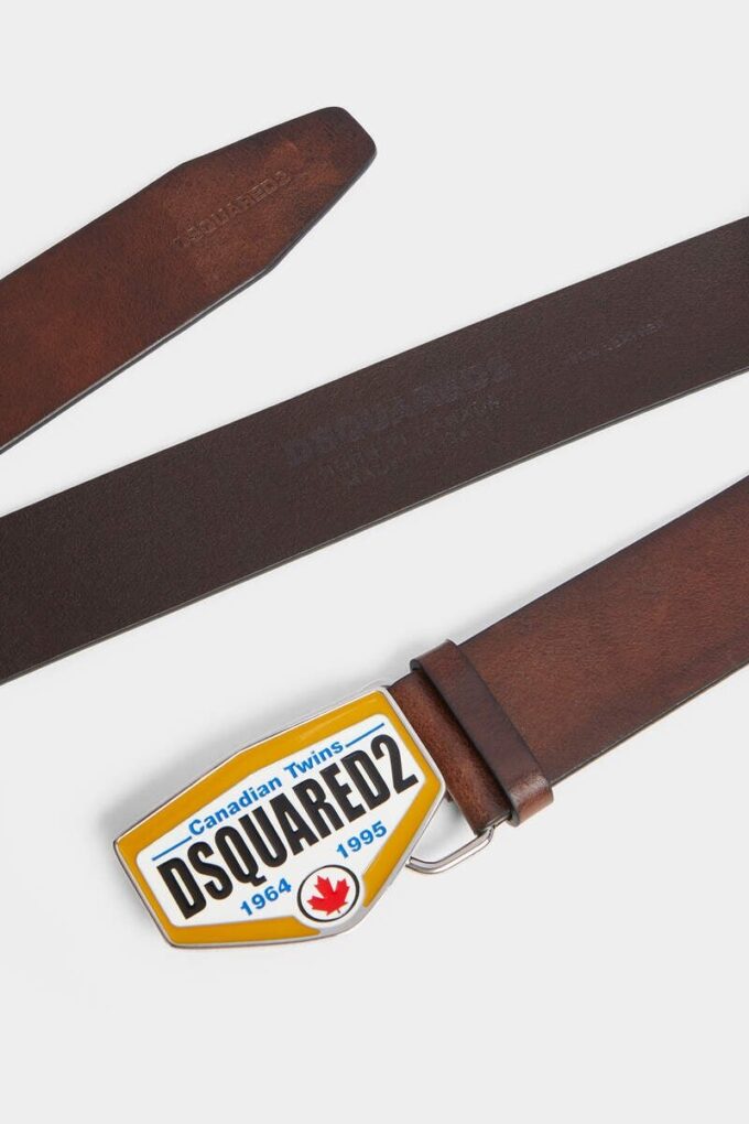 Pasek z plakietką z logo Dsquared2 Pasek z plakietką z logo Dsquared2