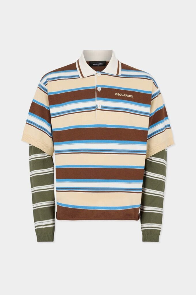 Polo w paski z długim rękawem Polo w paski z długim rękawem
