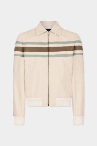 Preppy skórzana kurtka typu blouson Preppy skórzana kurtka typu blouson