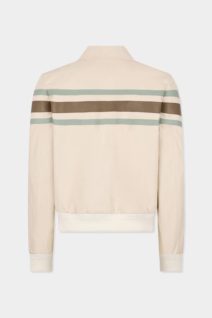Preppy skórzana kurtka typu blouson