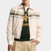 Preppy skórzana kurtka typu blouson