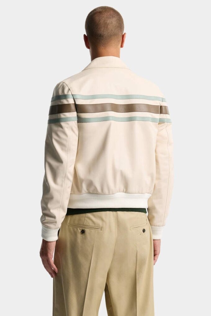 Preppy skórzana kurtka typu blouson
