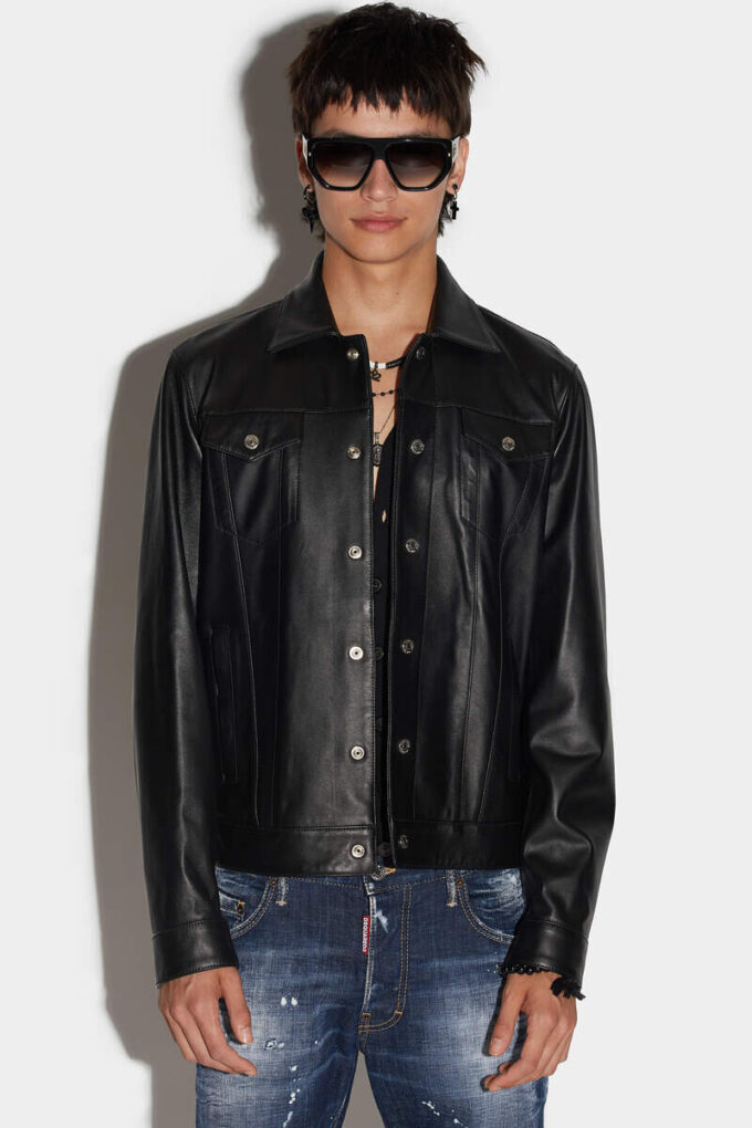 Skórzana kurtka w stylu Jeansów Skórzana kurtka w stylu Jeansów