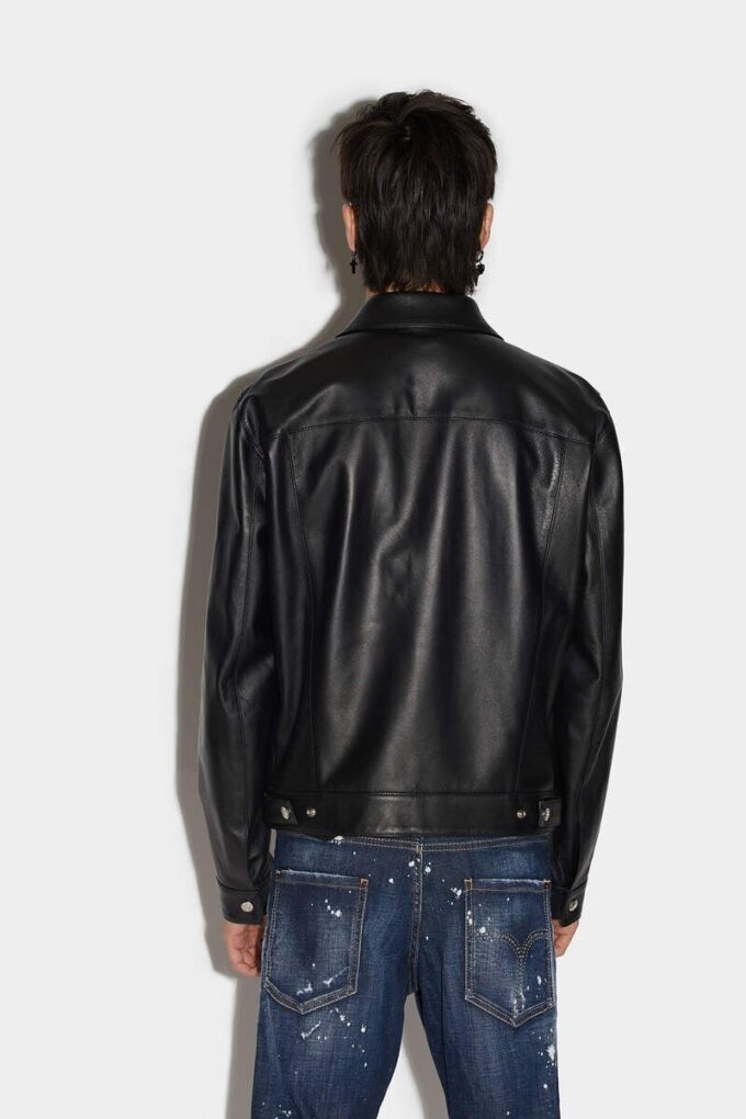 Skórzana kurtka w stylu Jeansów Skórzana kurtka w stylu Jeansów