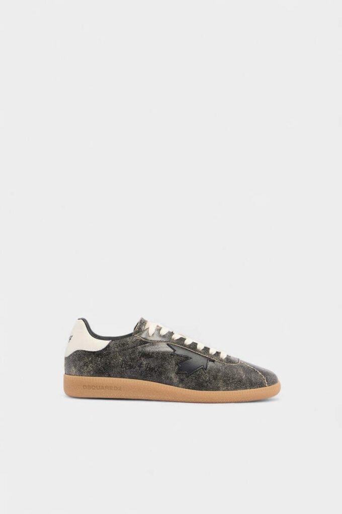 Sneakersy Dsquared2 Rebels z postarzanej skóry