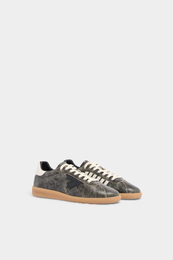 Sneakersy Dsquared2 Rebels z postarzanej skóry