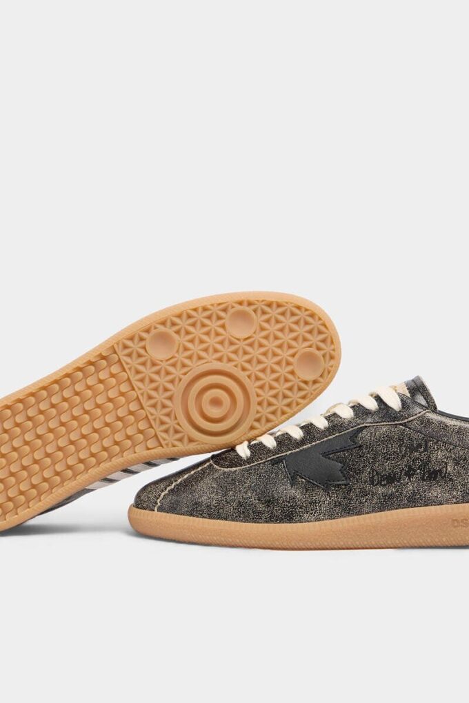 Sneakersy Dsquared2 Rebels z postarzanej skóry