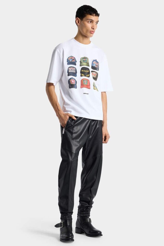 Spodnie dresowe z imitacji skóry Spodnie dresowe z imitacji skóry