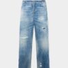 Spodnie dresowe z jasnego denimu