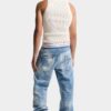 Spodnie dresowe z jasnego denimu