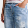 Spodnie dresowe z jasnego denimu