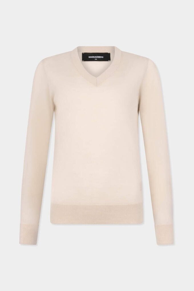 Sweter D2 z odwróconym dekoltem w serek