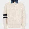 Sweter z dzianiny D2 z domieszką dżinsu