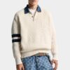 Sweter z dzianiny D2 z domieszką dżinsu