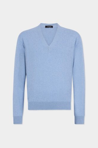 Sweter z dzianiny z dekoltem w serek Sweter z dzianiny z dekoltem w serek