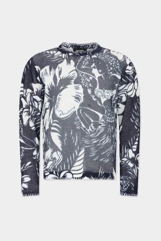 Sweter z motywem tańczących kwiatów