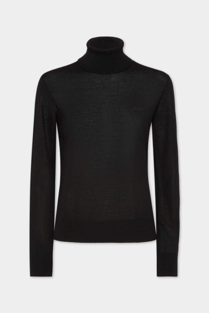 Sweter z wełny D2 z golfem