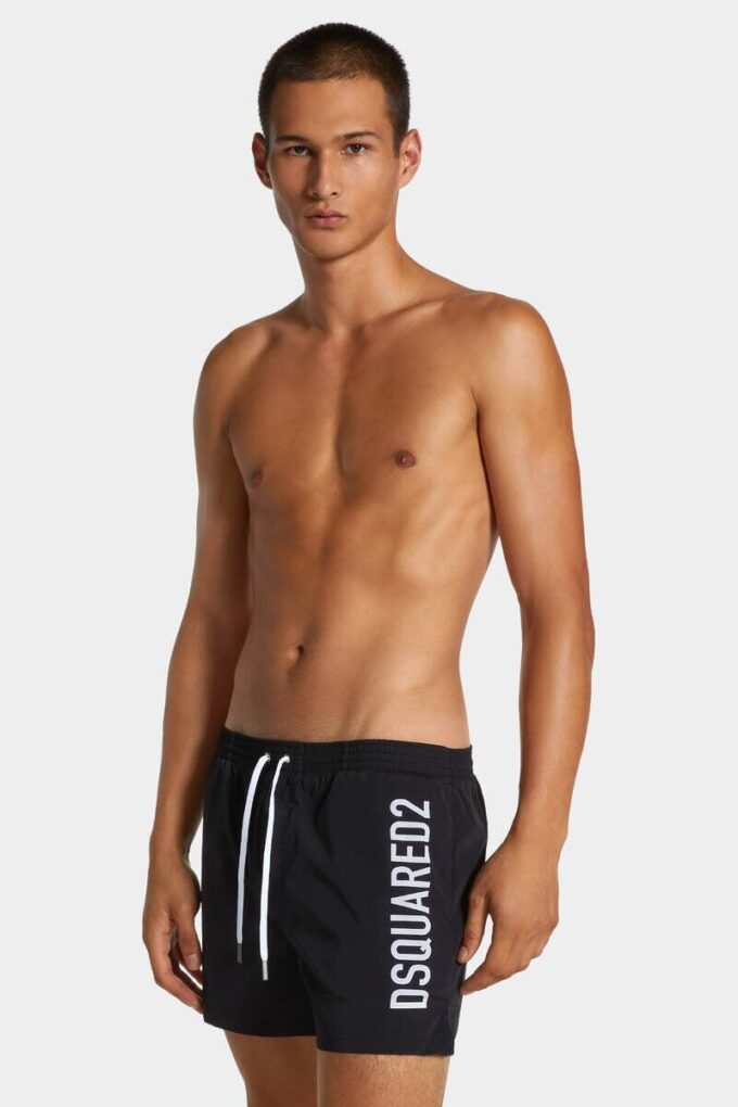 Szorty kąpielowe Dsquared2 Midi z logo z boku Szorty kąpielowe Dsquared2 Midi z logo z boku