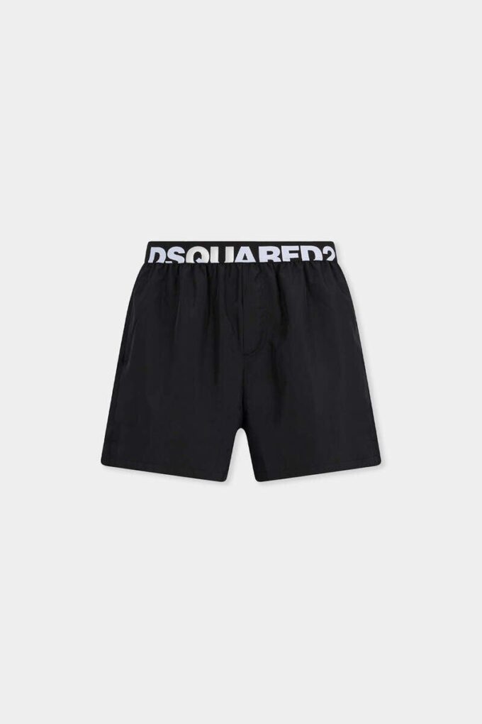 Szorty kąpielowe midi z logo Dsquared2
